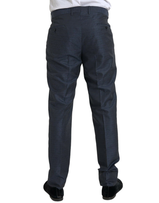 A pair of men's skinny dress pants in blue wool by Dolce & Gabbana