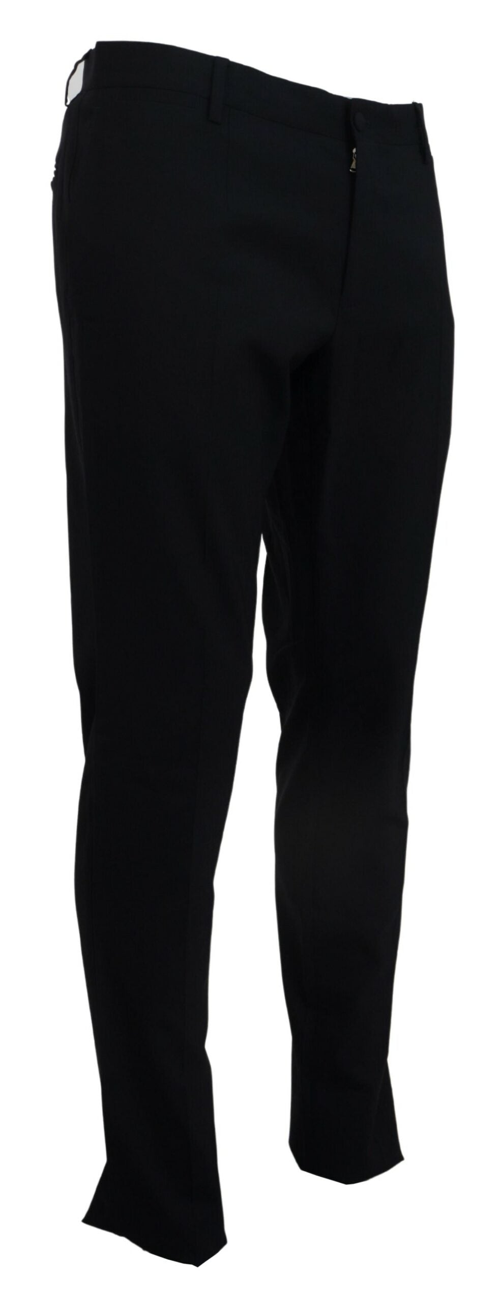 A pair of blue wool stretch dress pants by Dolce & Gabbana