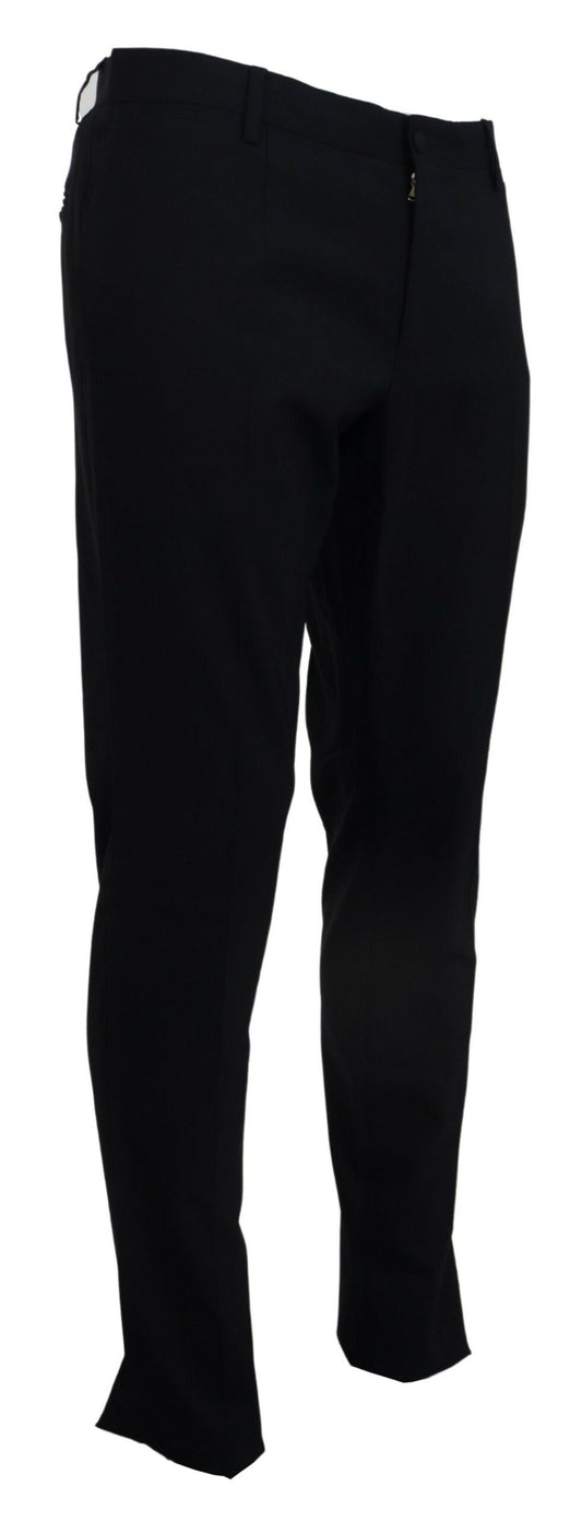 A pair of blue wool stretch dress pants by Dolce & Gabbana
