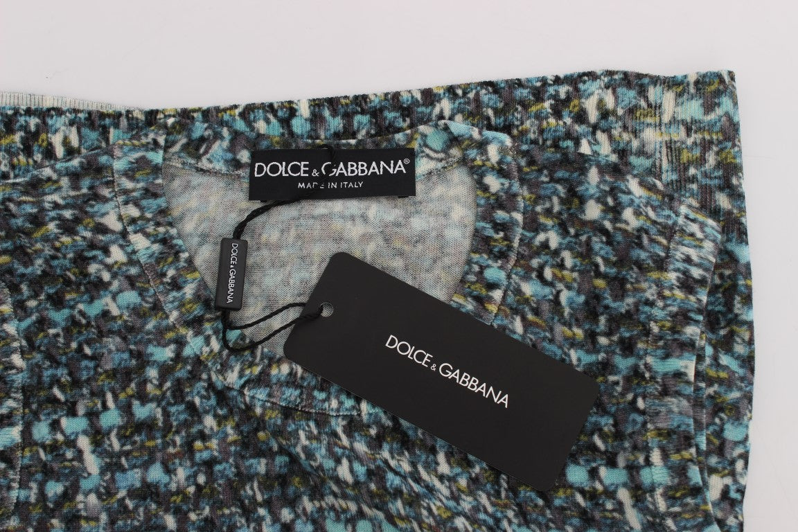 Blue and black patterned socks