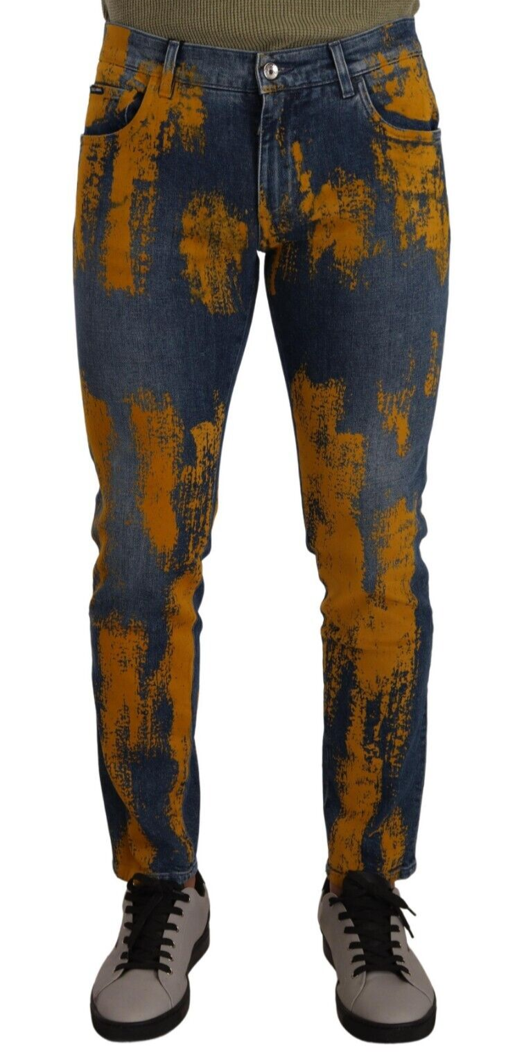 Pair of distressed jeans
