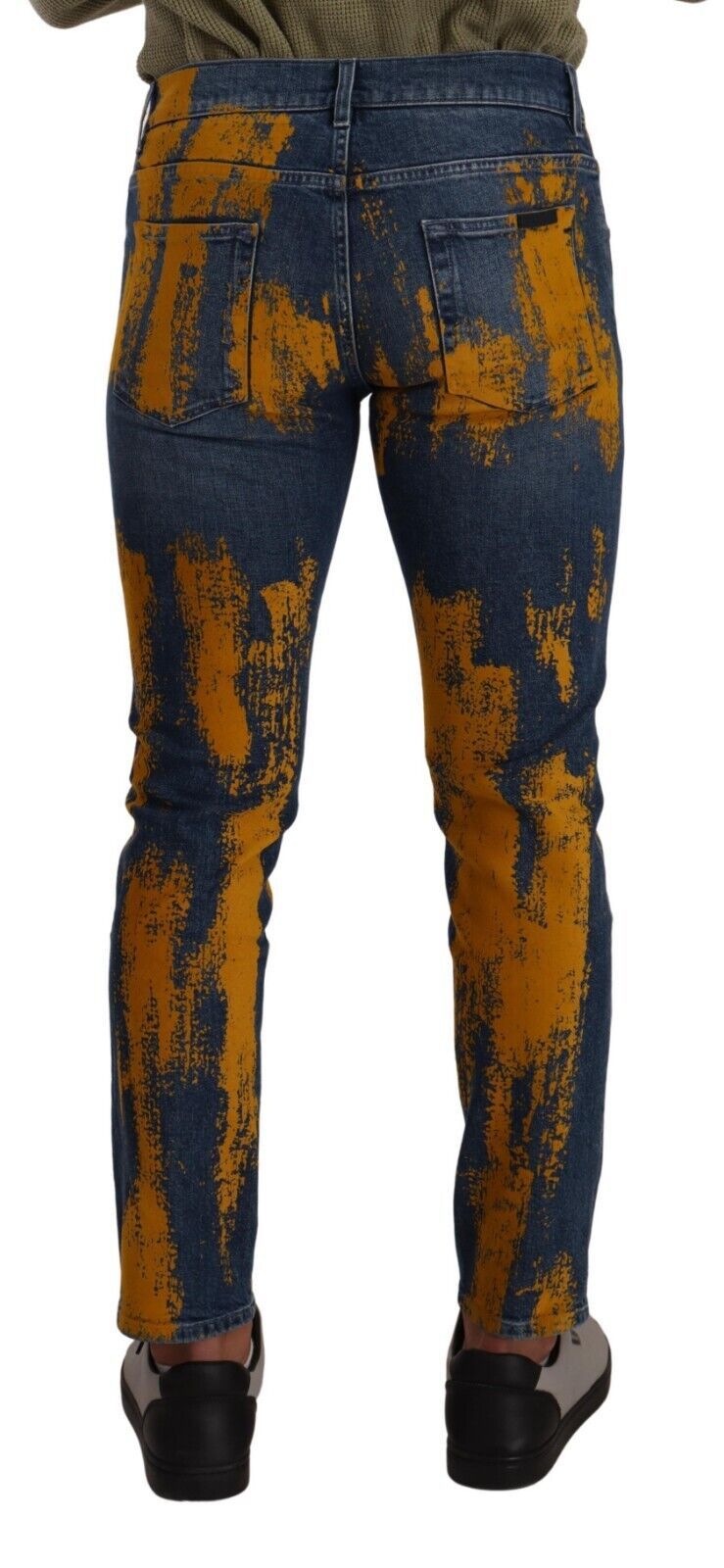 Pair of distressed jeans