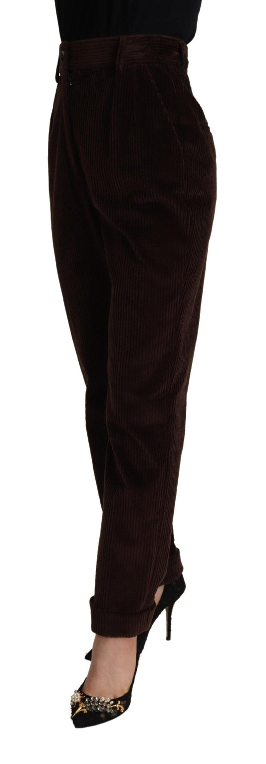 Pair of brown high heel shoes