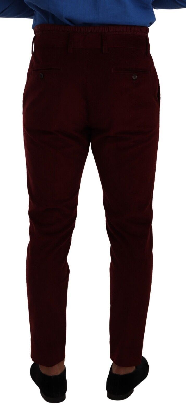 Pair of red trousers on a mannequin