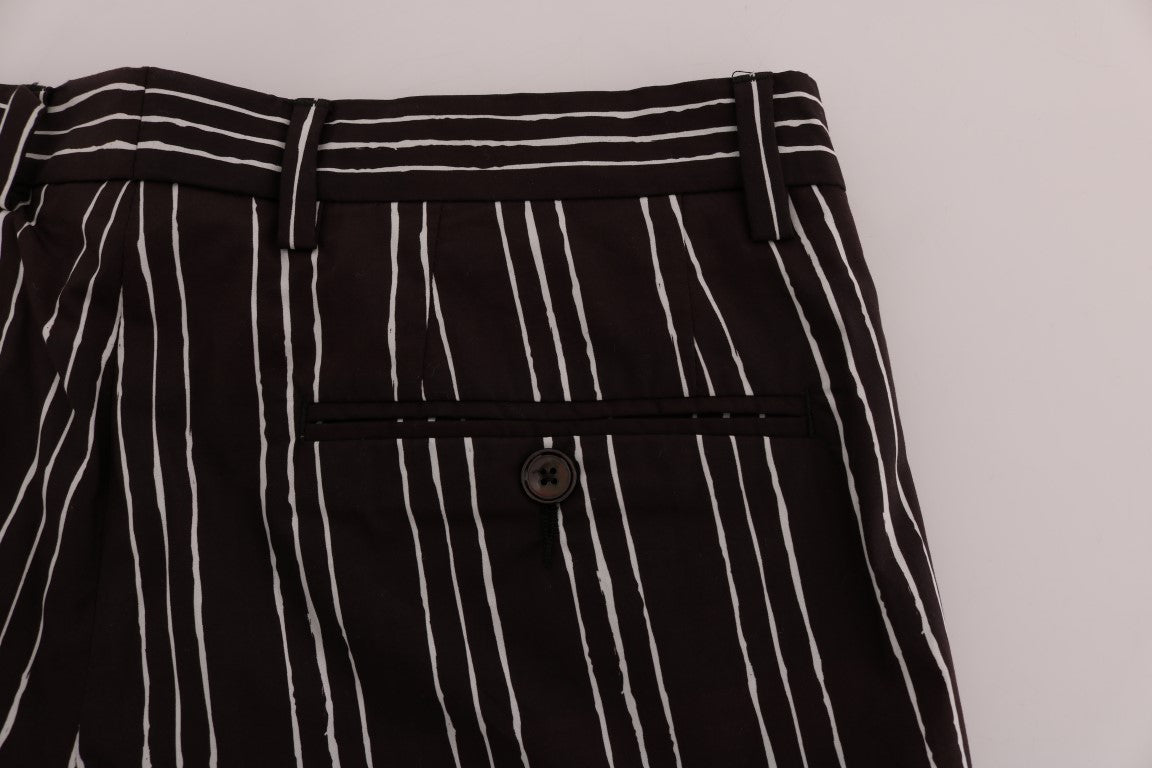 Pair of black pants with white stripes