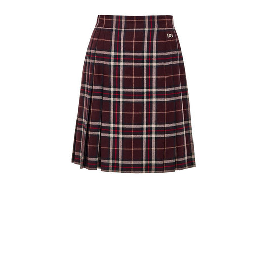 Plaid skirt with pleats