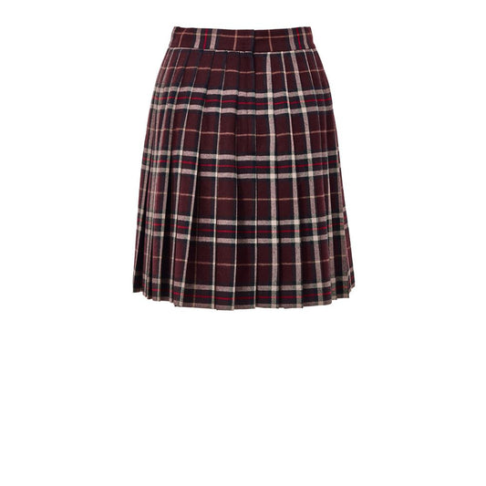 Plaid skirt with elastic waistband