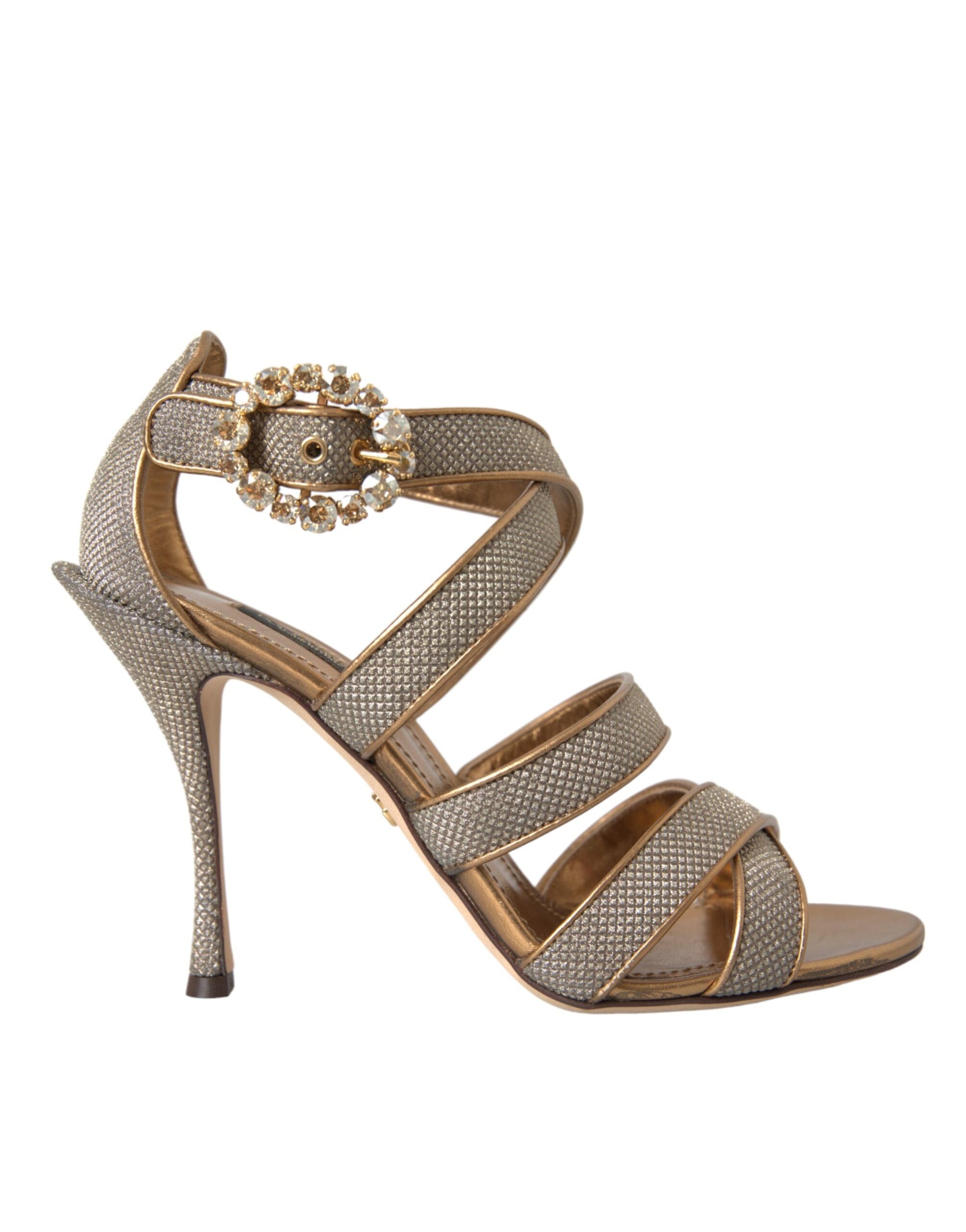 High heel shoe with embellishments on top