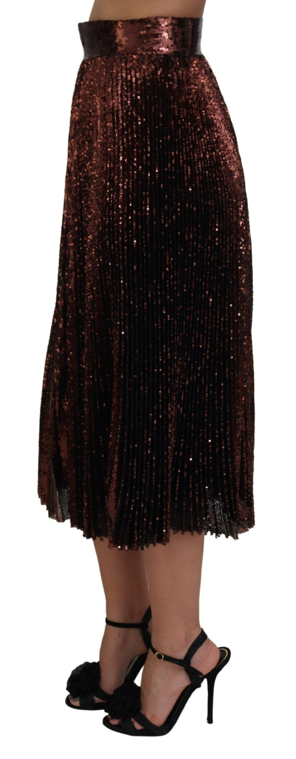 Long sequined flapper dress with fringe details