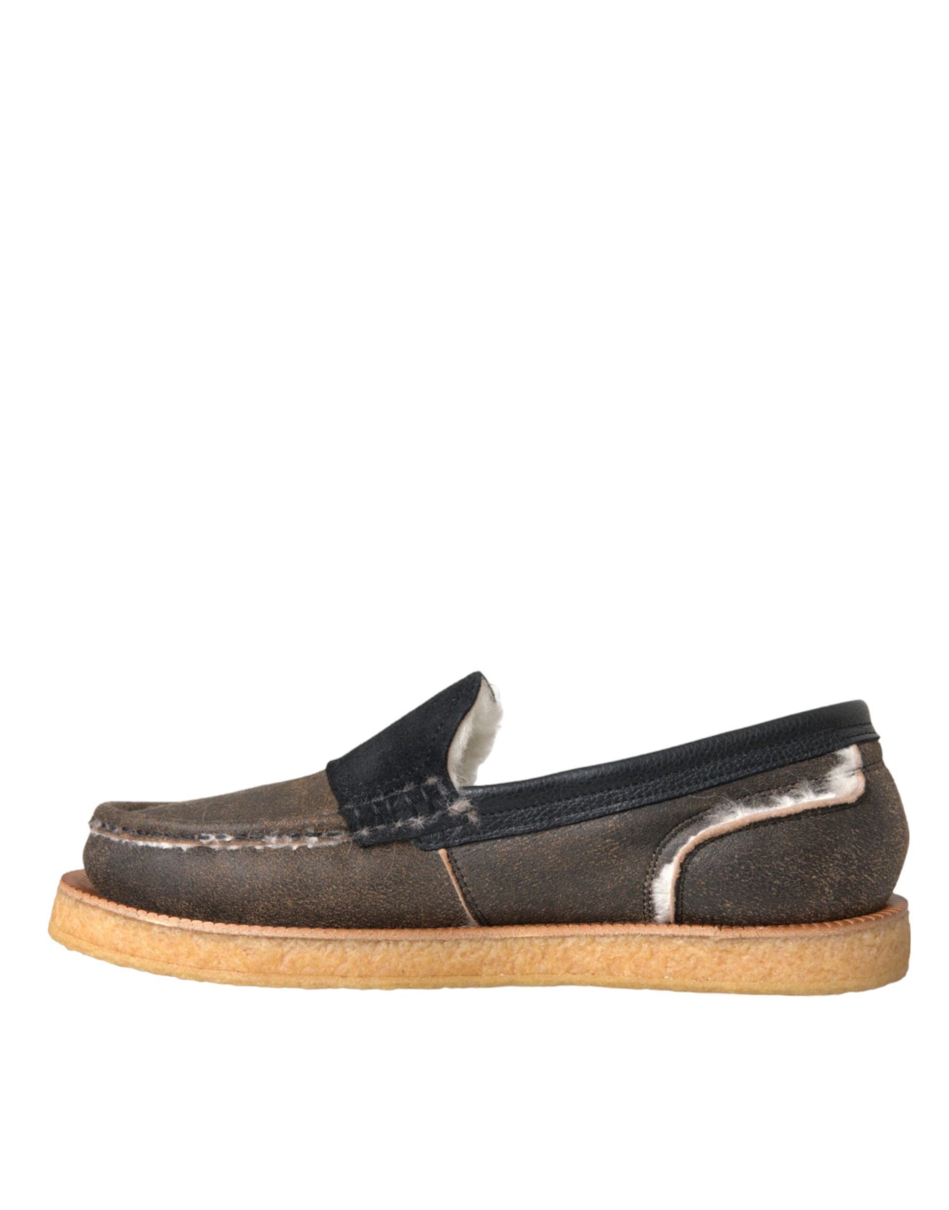 Brown shoe with tan sole
