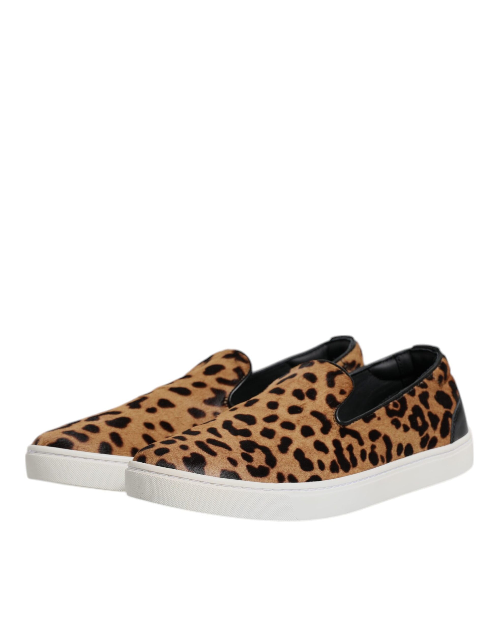 Leopard print slip on shoes