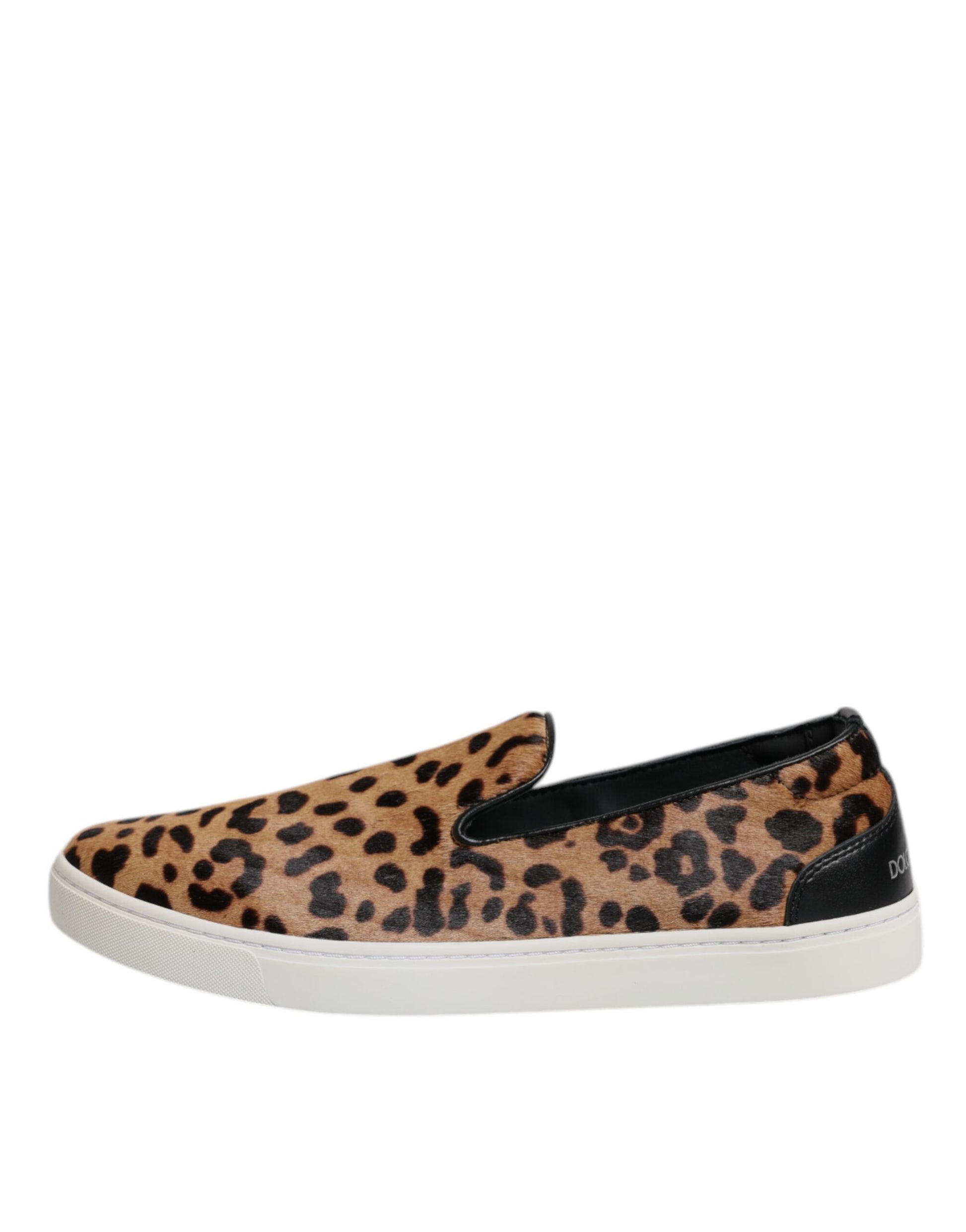 Leopard print slip on shoes