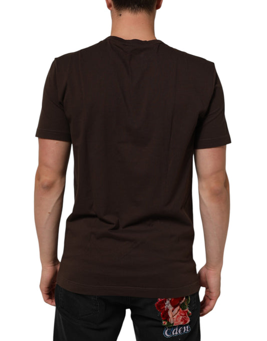 Brown t-shirt with short sleeves