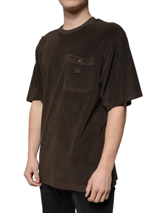 Brown short sleeved t-shirt on a mannequin