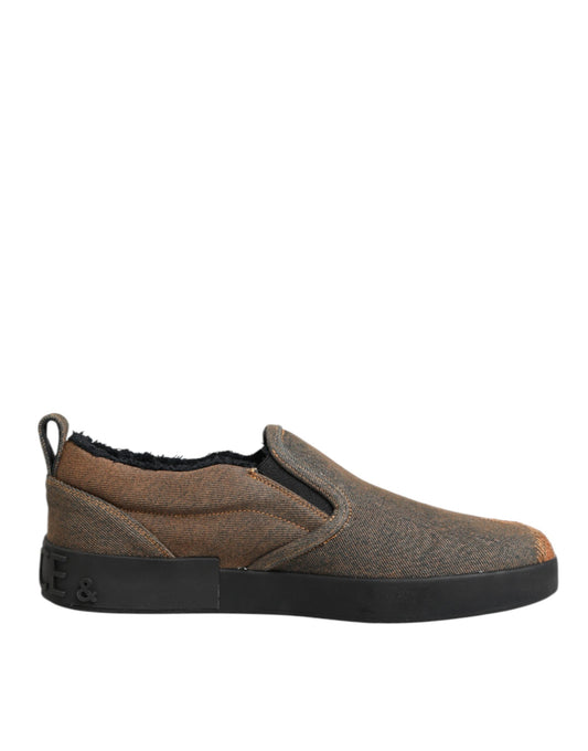 Brown shoe with black sole