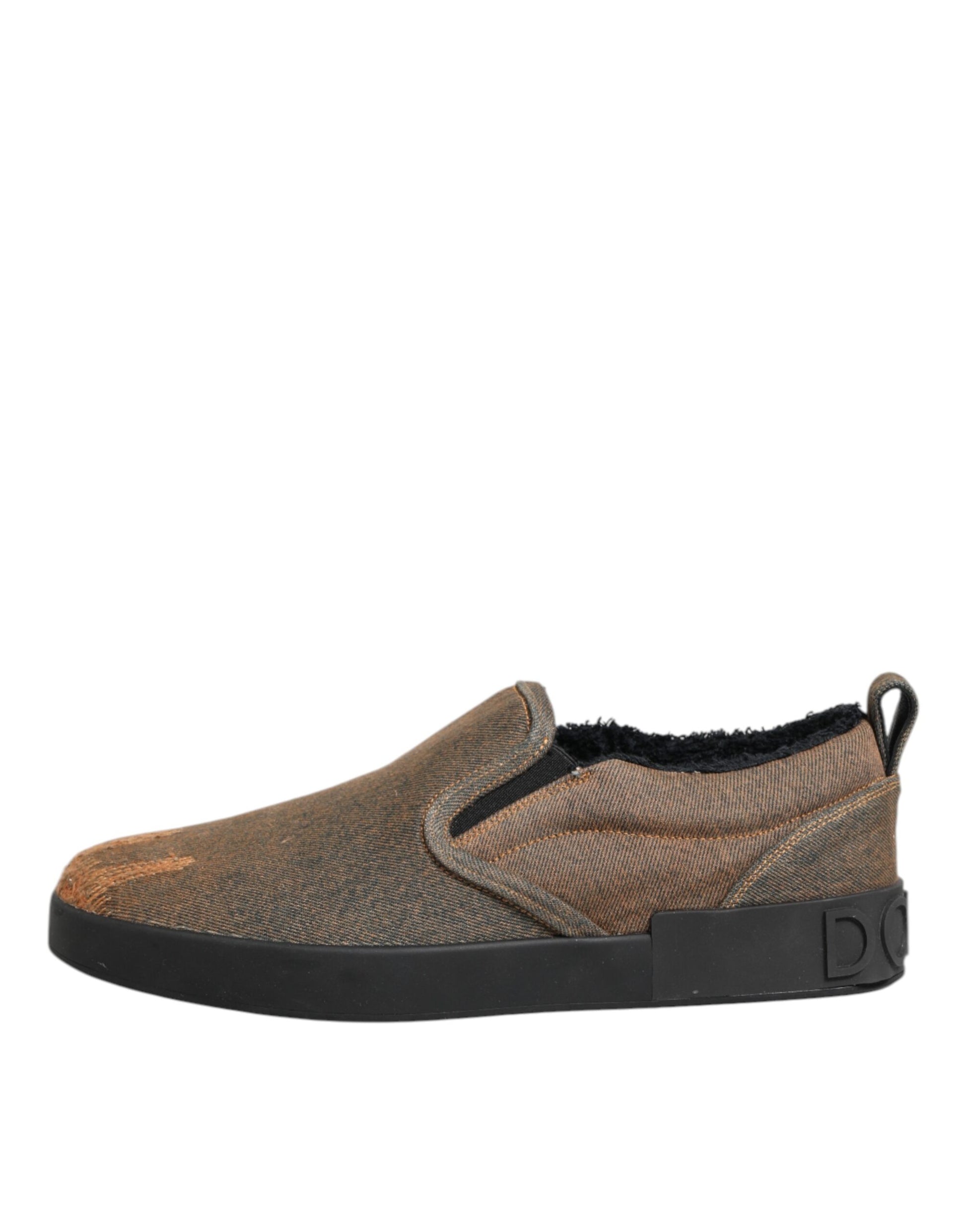 Brown shoe with black sole