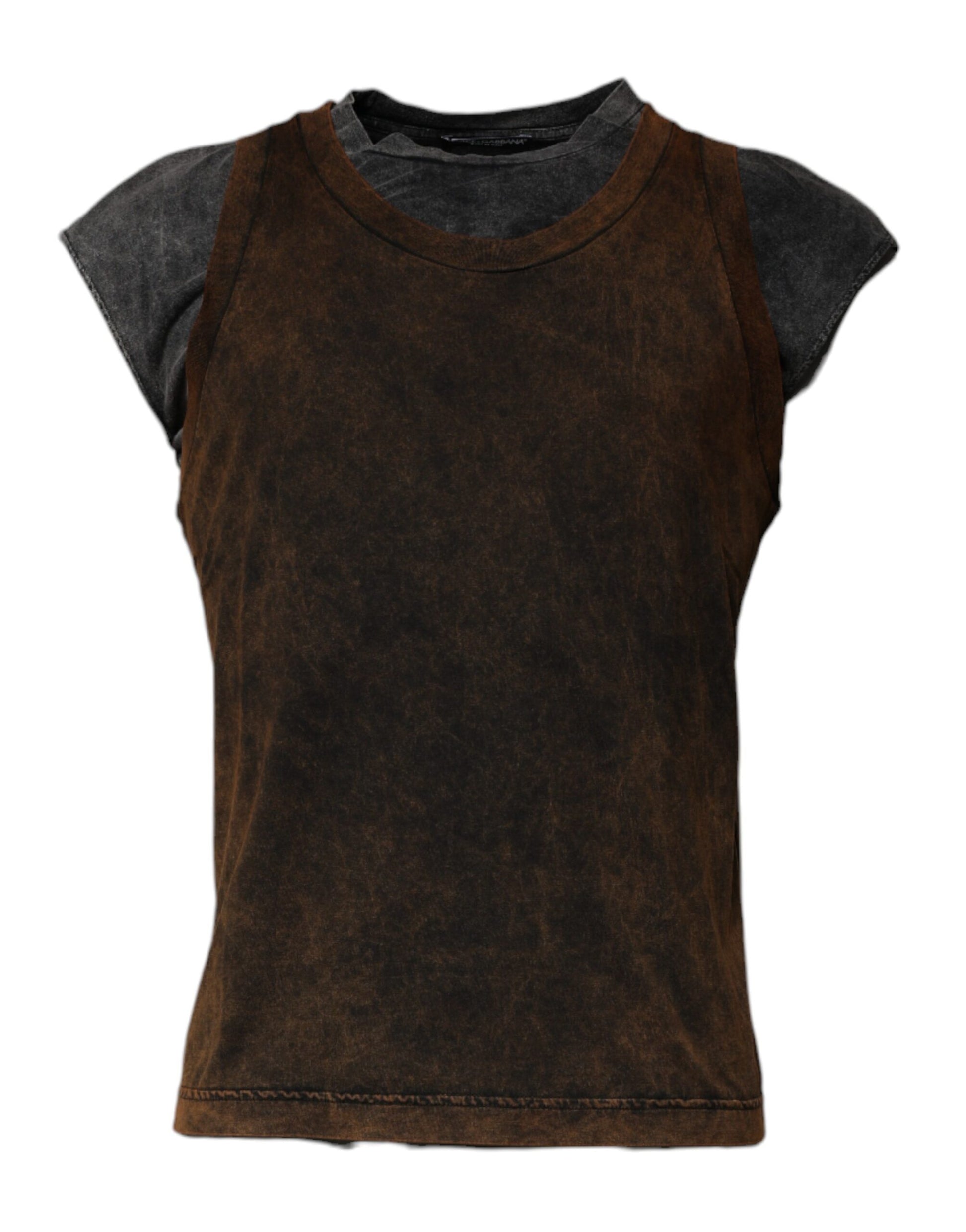 Brown sleeveless vest on mannequin