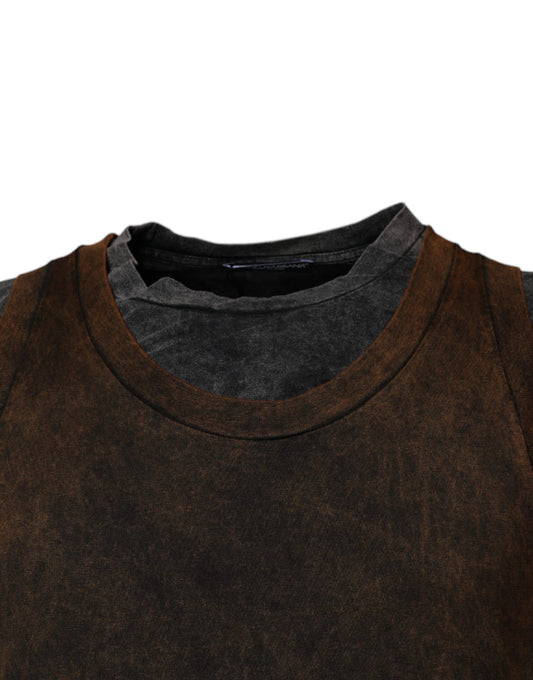 Brown sweater on hanger