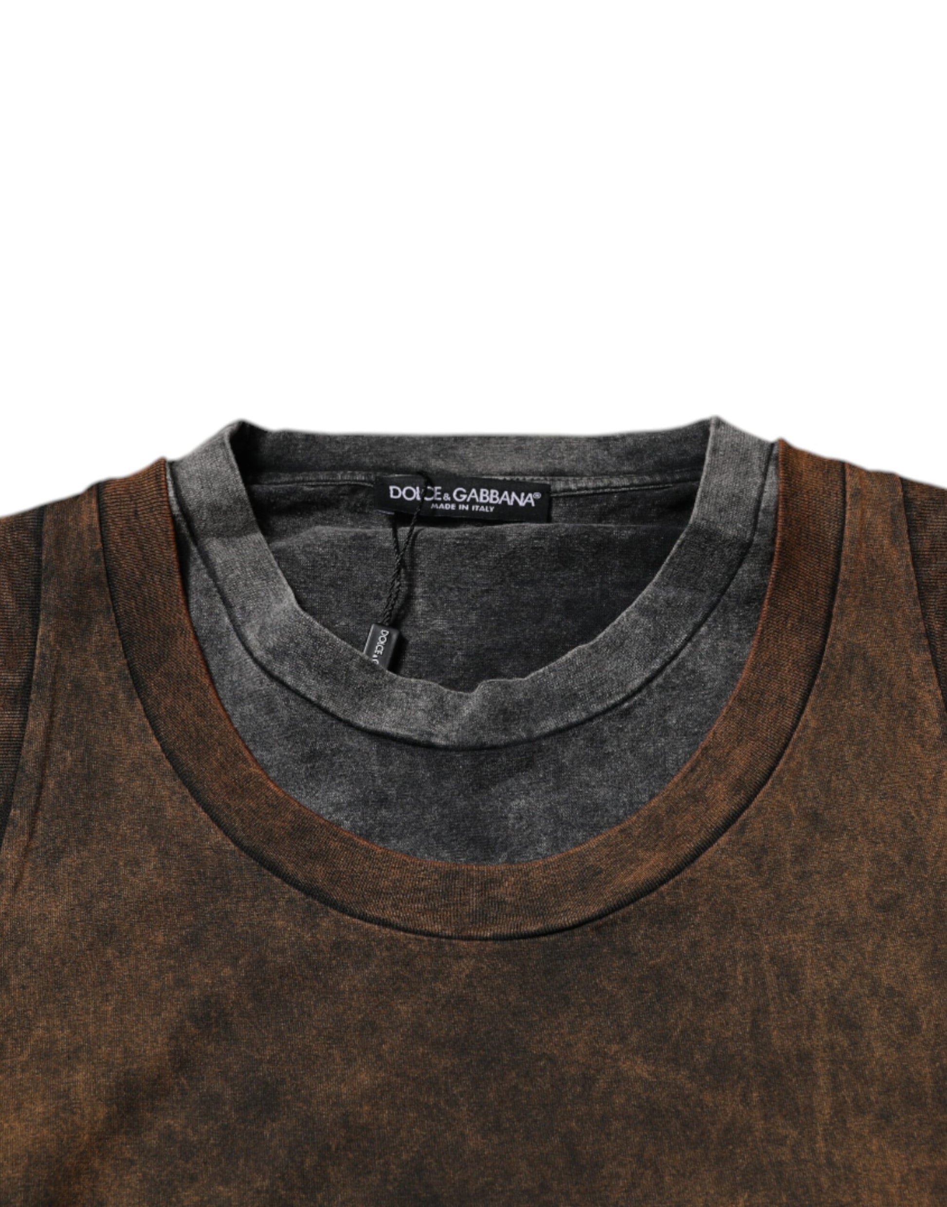 Brown collared shirt on hanger