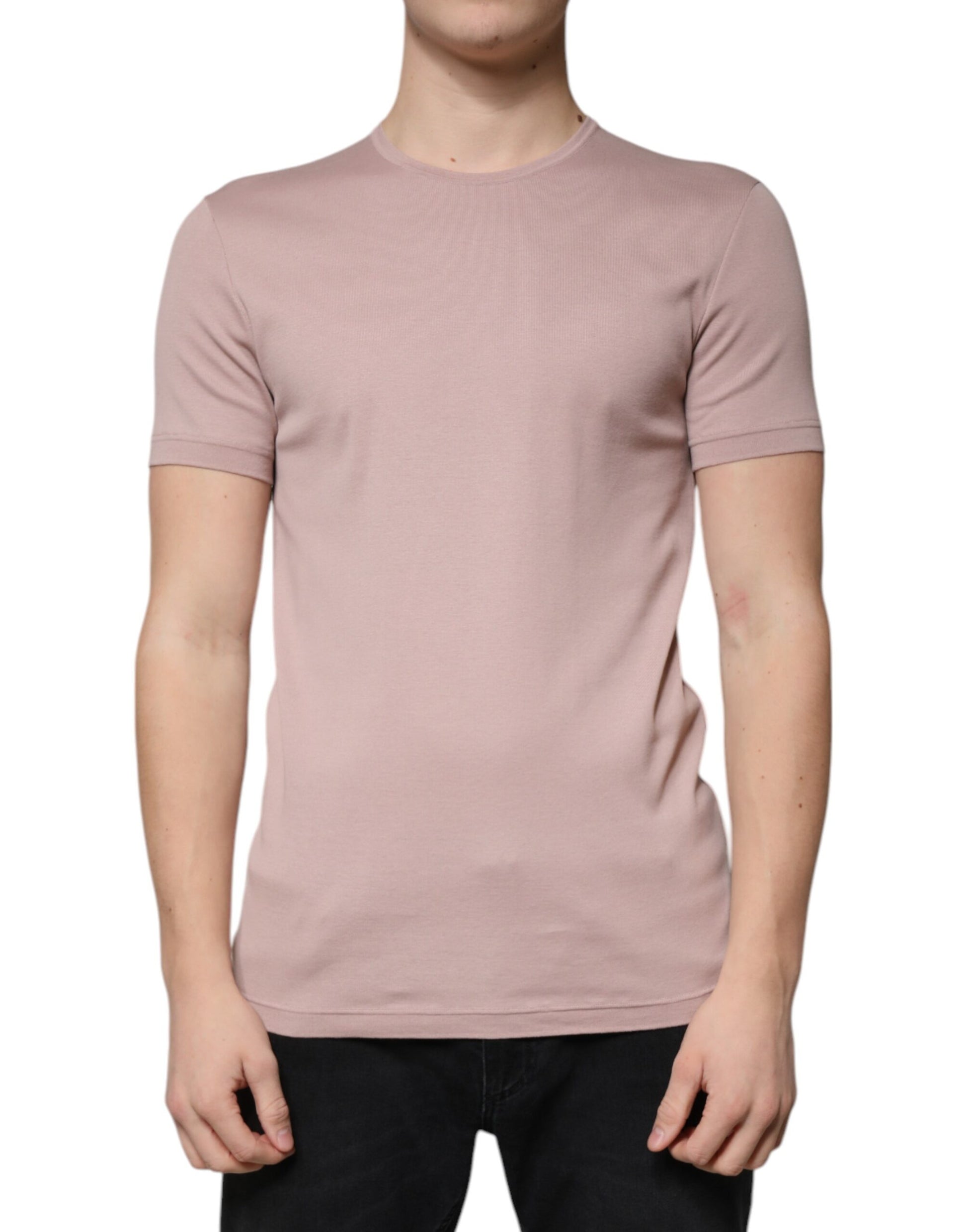 Short sleeved pink t-shirt on a mannequin
