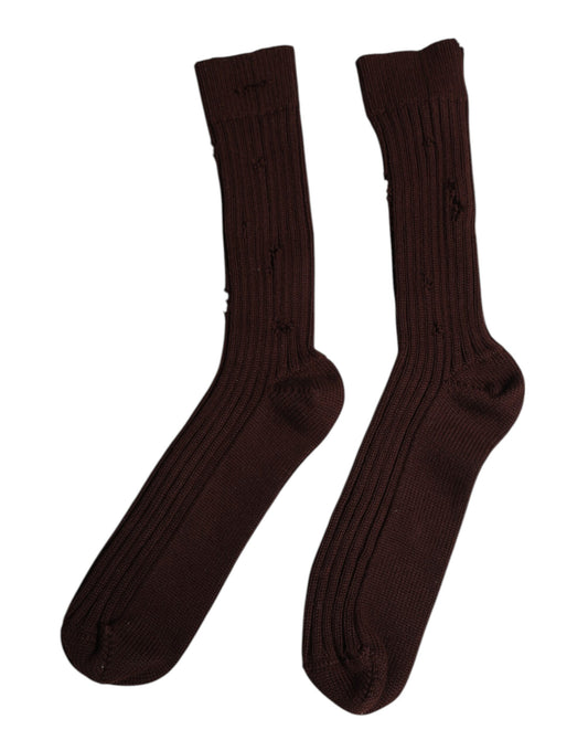 Pair of dark brown socks