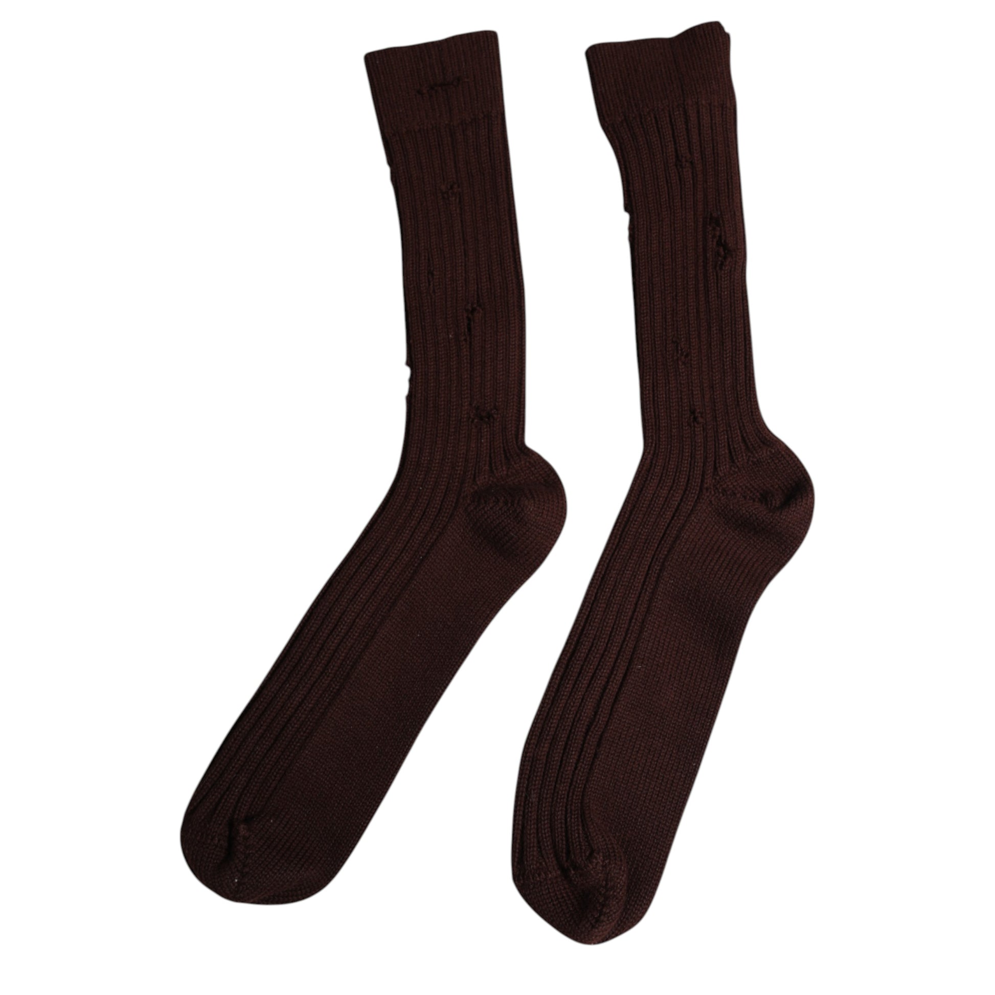 Two pairs of dark colored socks