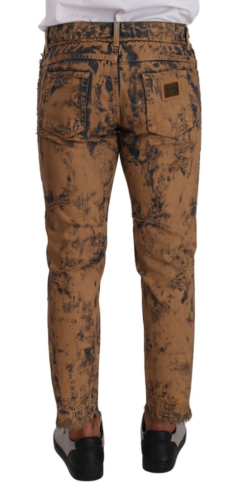 Pair of distressed jeans