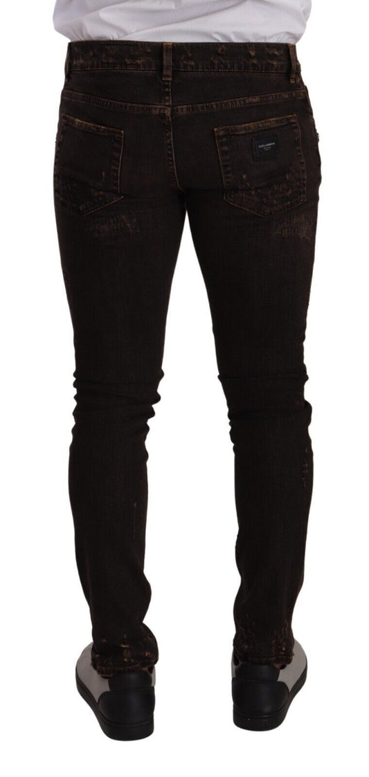 Pair of brown denim jeans