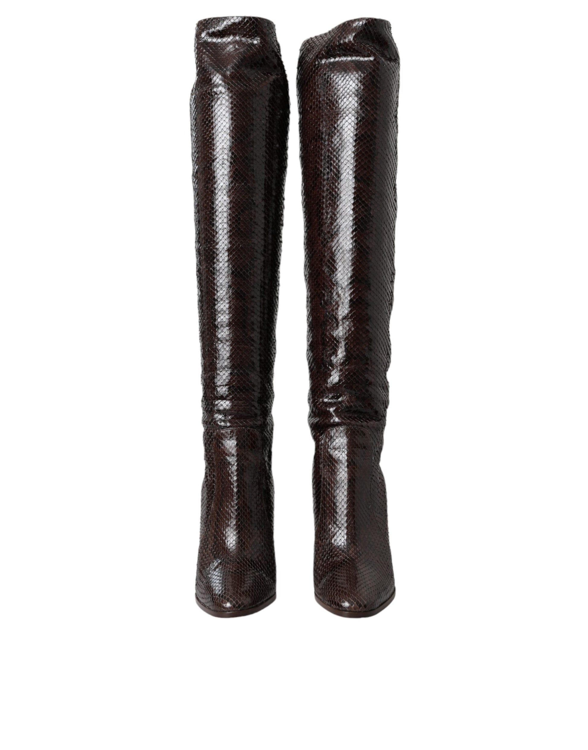 Pair of black knee high boots