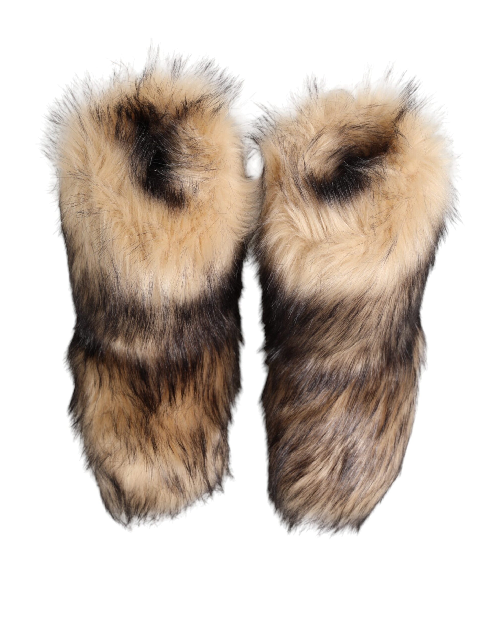Pair of furry winter boots