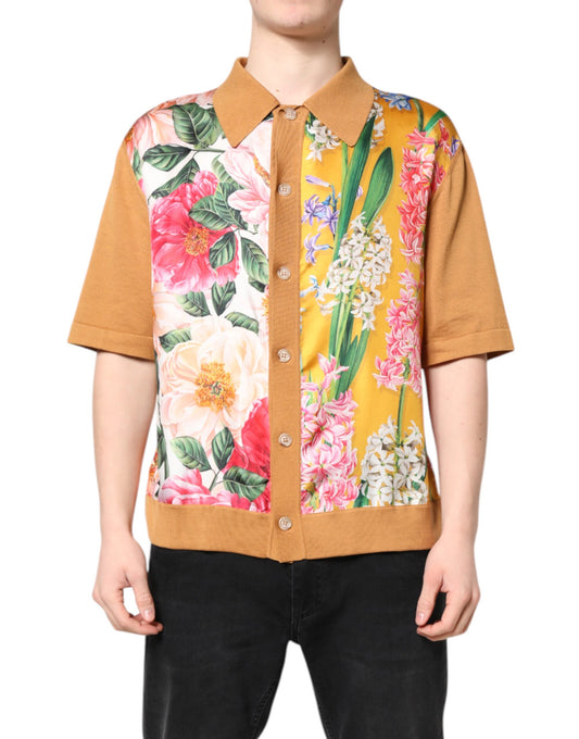 Mannequin wearing a vibrant floral cardigan