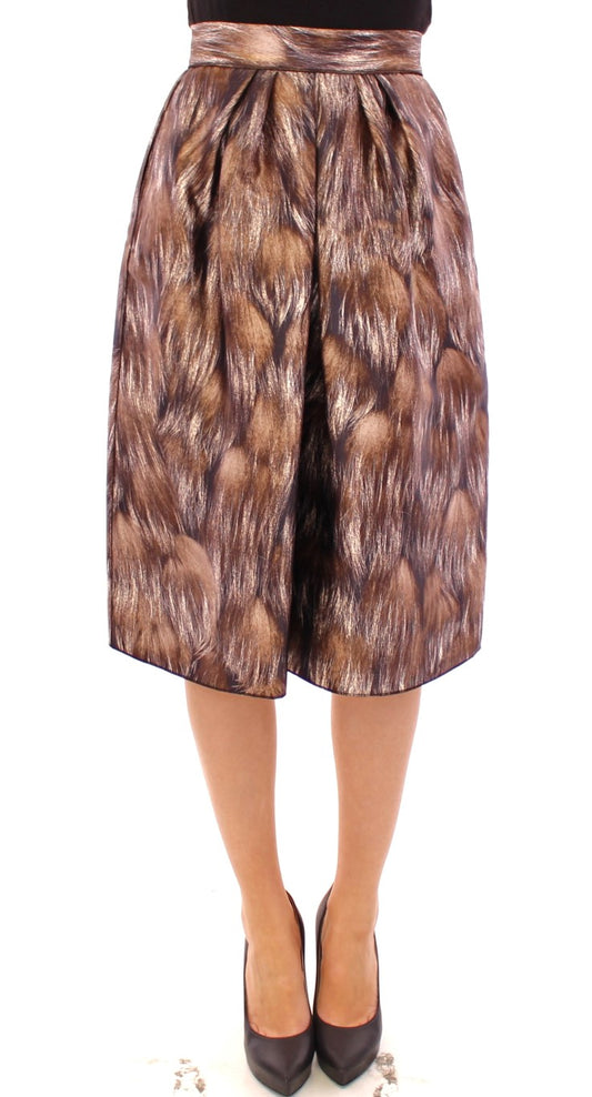Brown patterned skirt on a mannequin