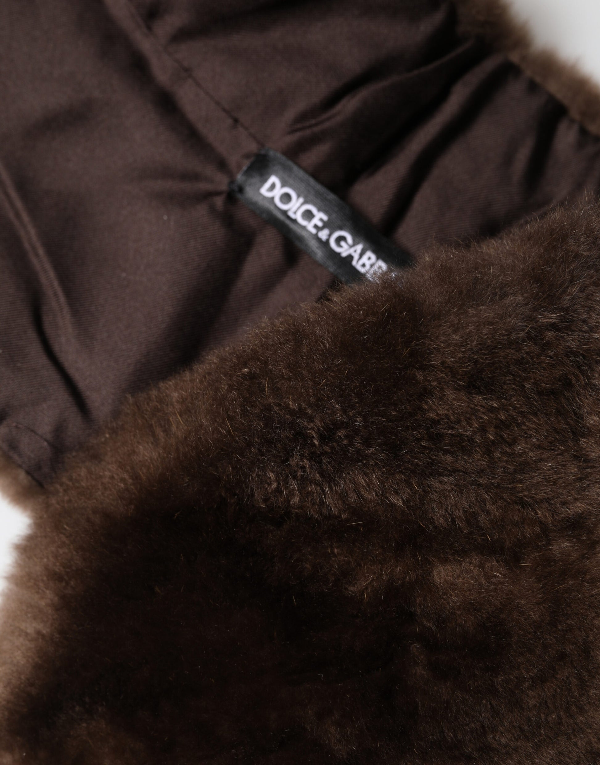 Brown furry fabric