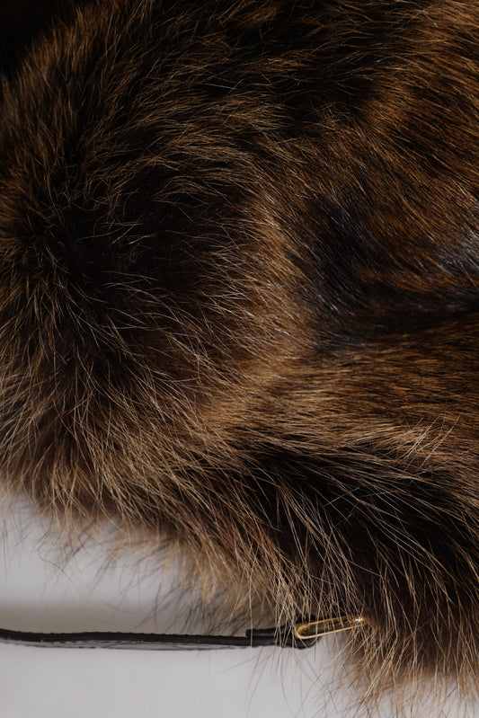 Furry brown animal pelt