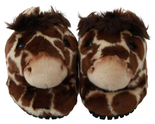 Stuffed giraffe toy with two faces