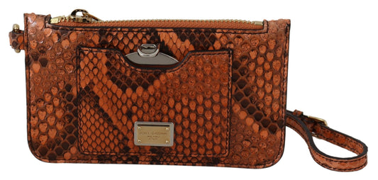 Red snake skin clutch purse with gold hardware