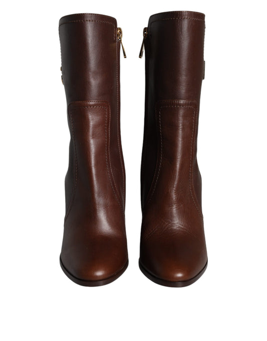 Pair of brown leather boots