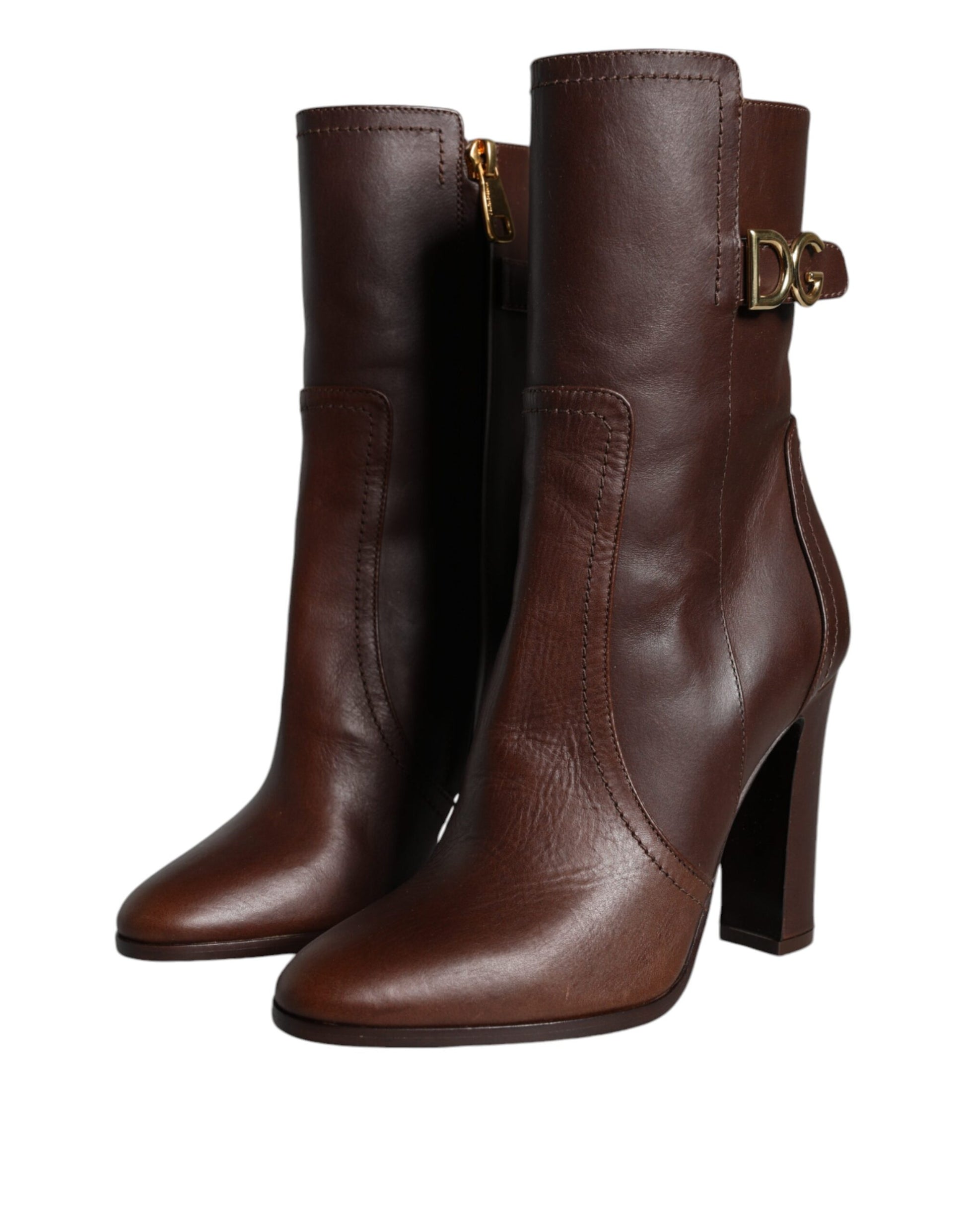 Pair of brown leather boots