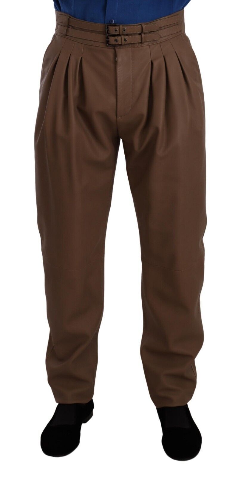 Brown pants with suspenders