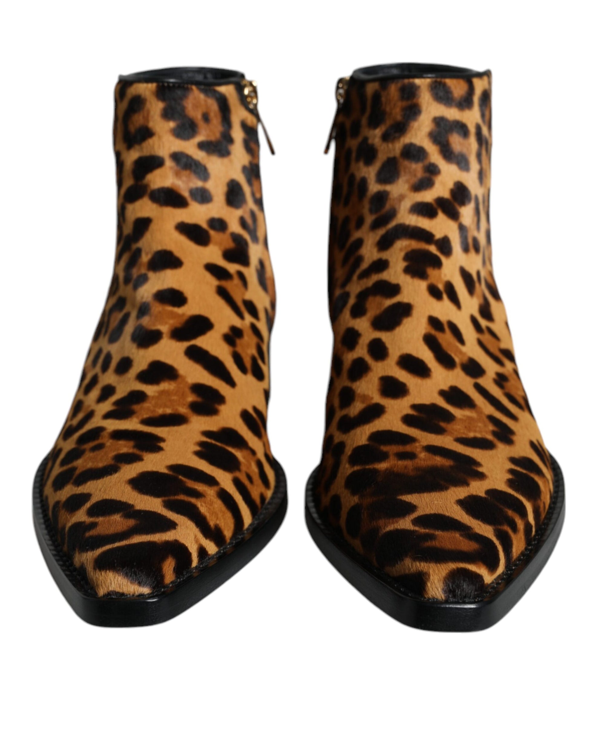 Pair of women's leopard print boots