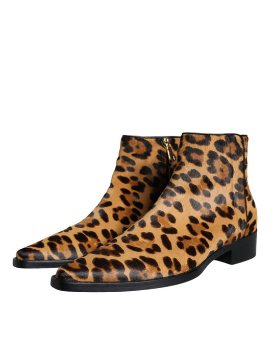 Leopard print cowboy boot