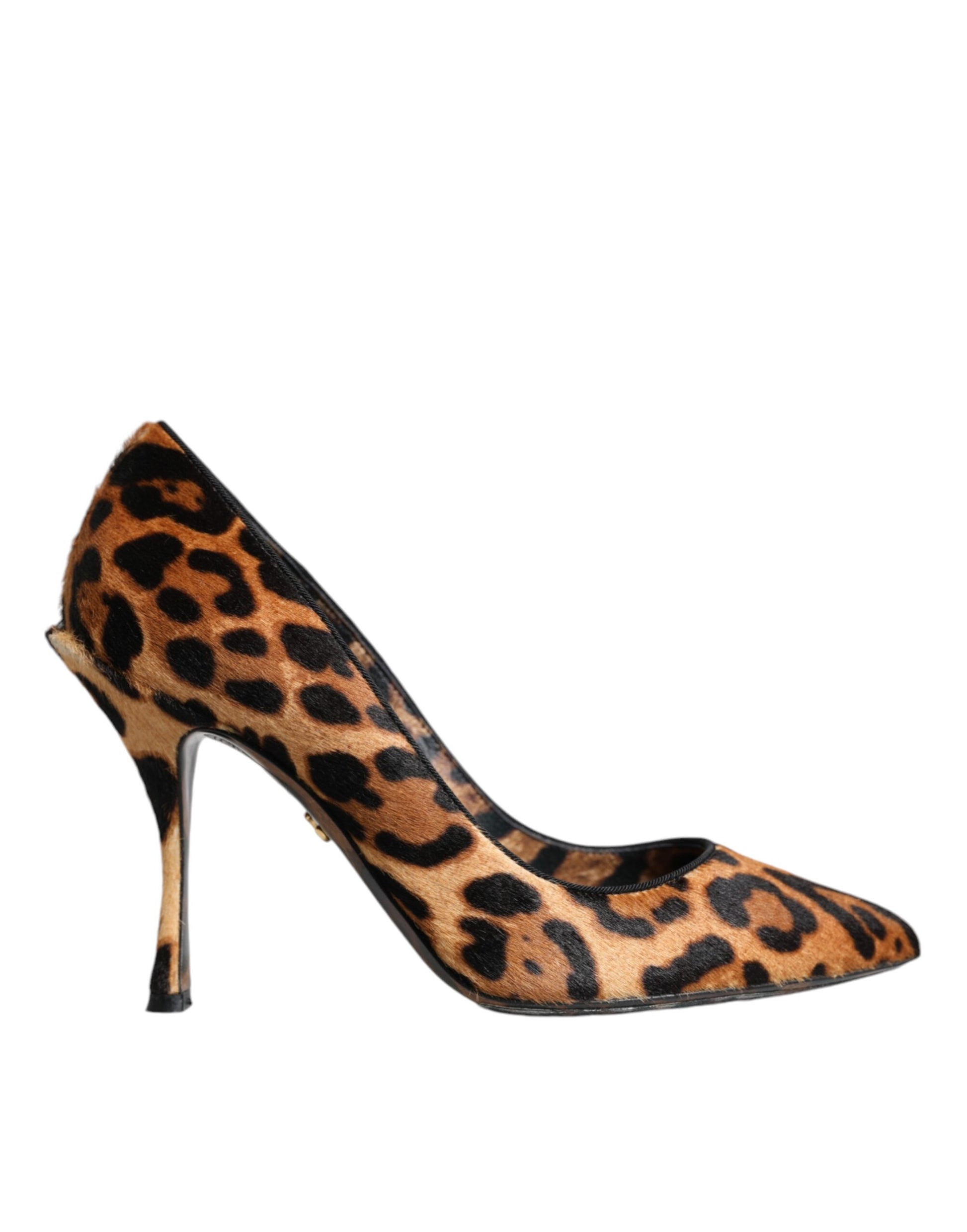 Leopard print high heel shoe