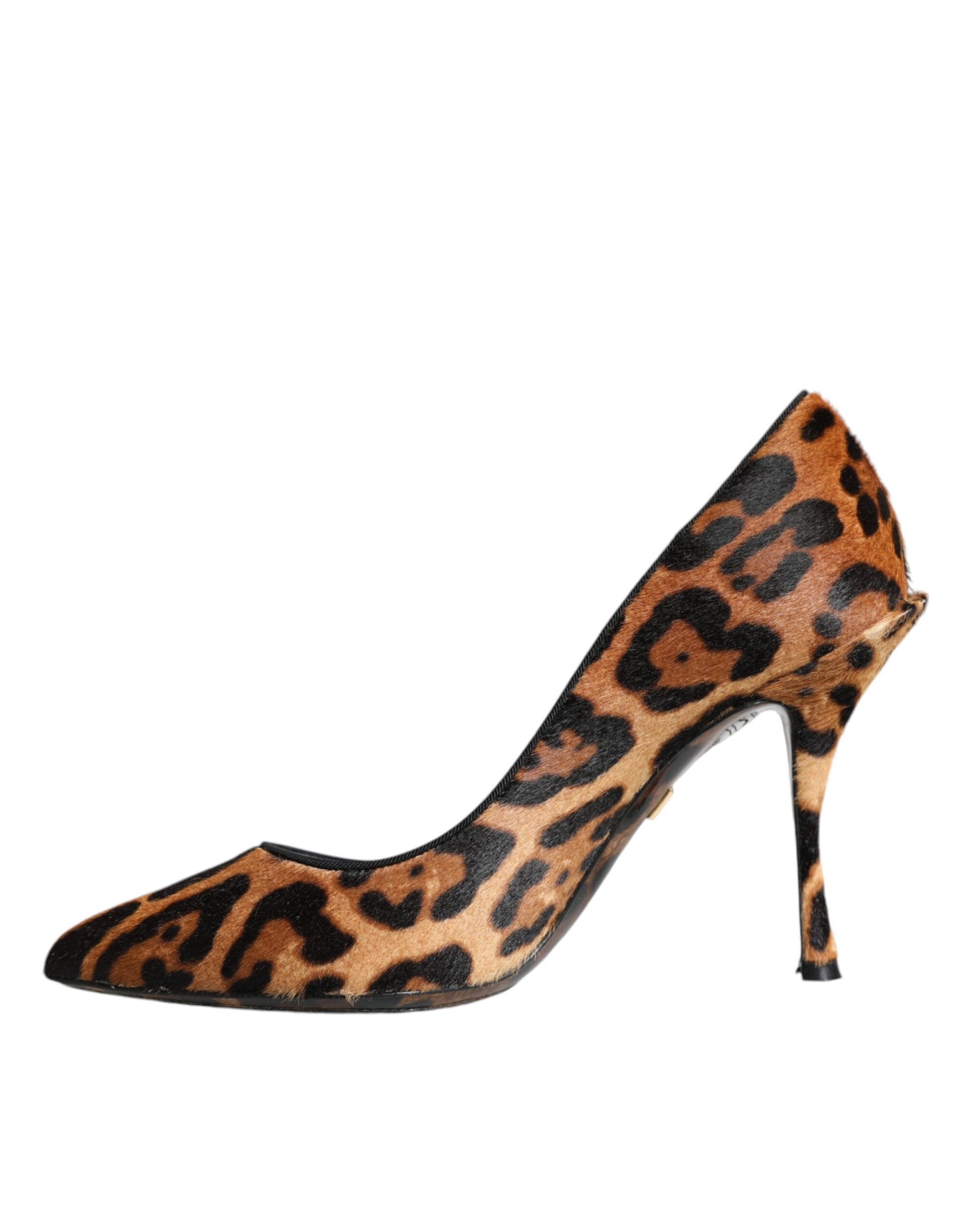Leopard print high heel shoe