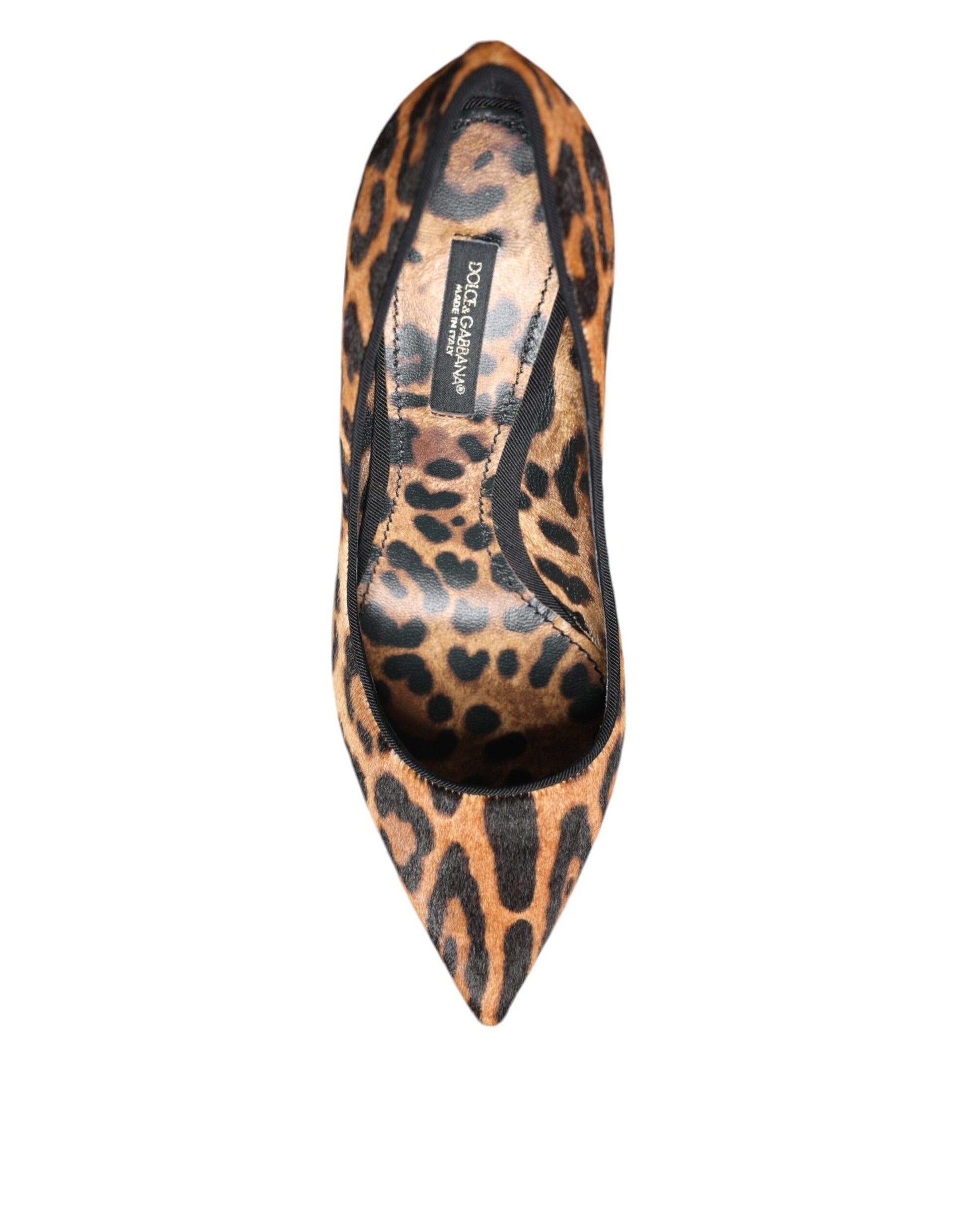 Leopard print high heel shoe