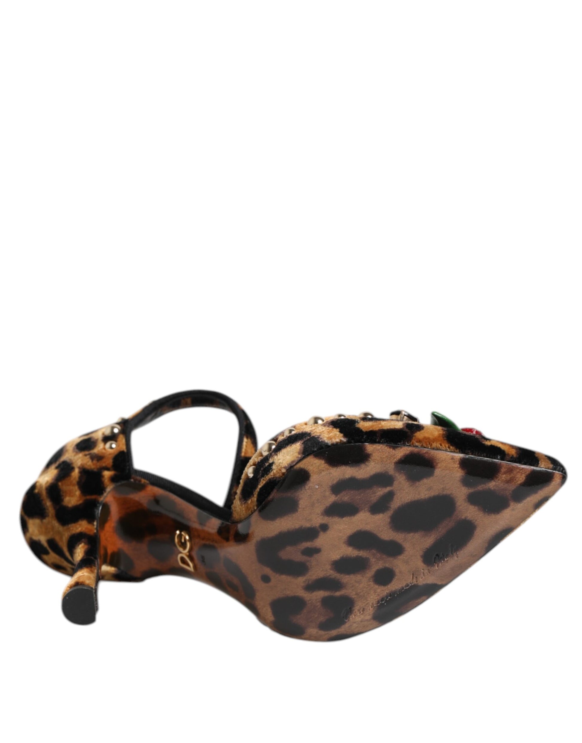 Leopard print high heel shoe