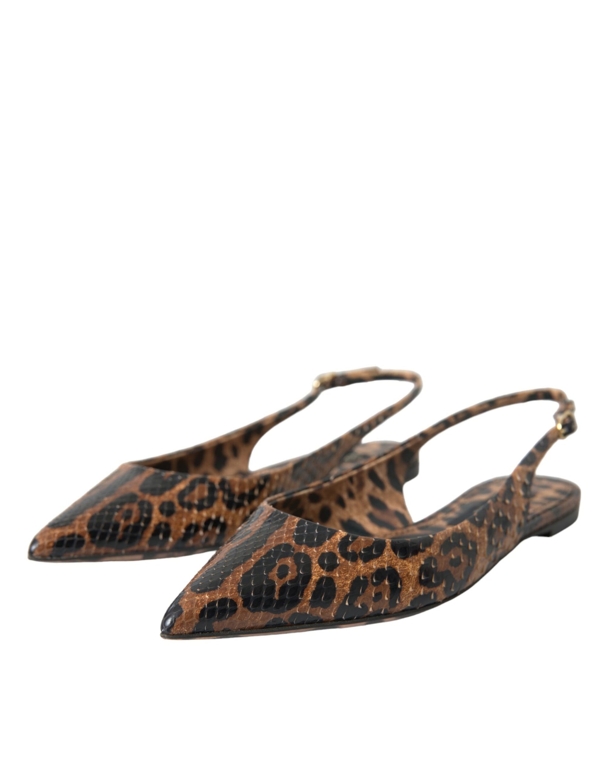 Pair of women's shoes with animal print design