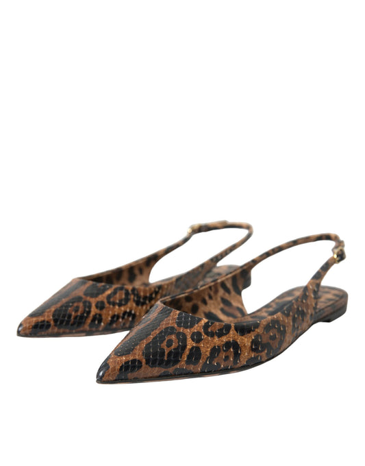 Pair of women's shoes with animal print design