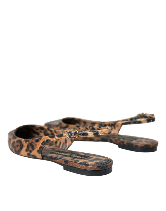Leopard print sandals with adjustable straps and a buckle closure