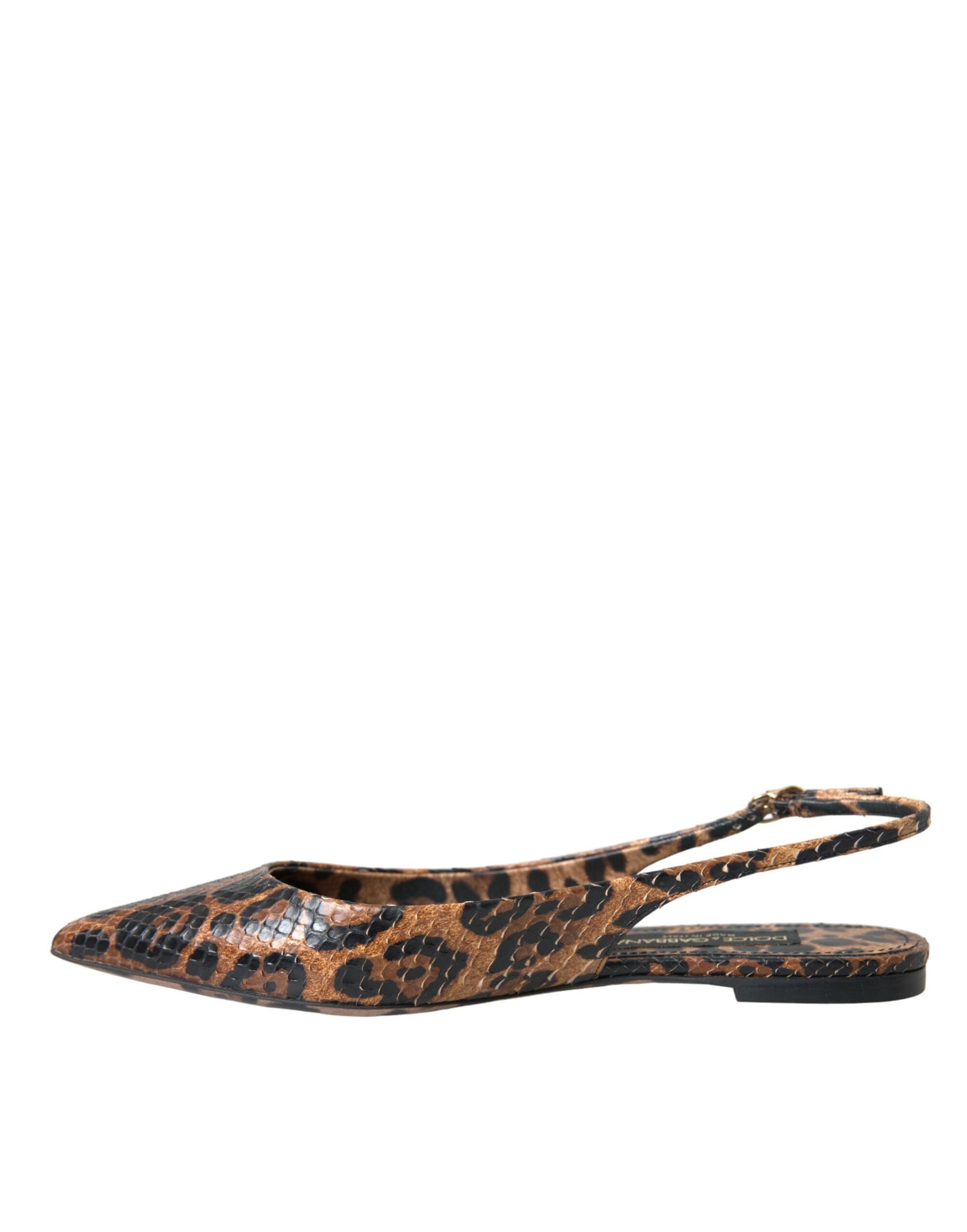 High heel shoe with animal print design