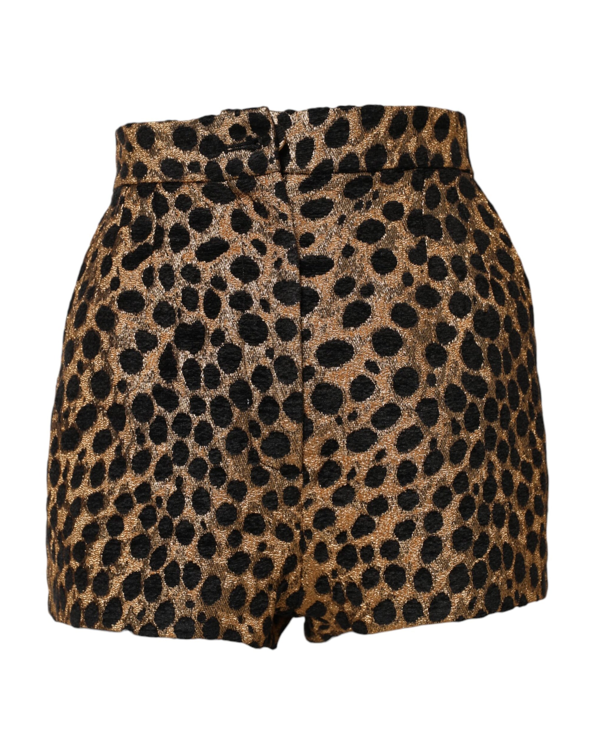 Leopard print shorts with sequins